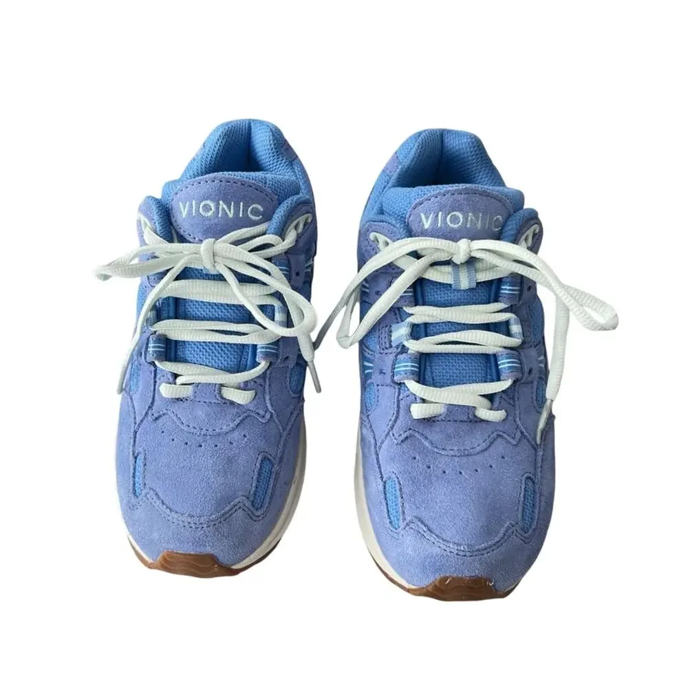 Vionic 23Walk Classic Walking Sneakers Size 5 Blue Azure Suede Arch Support Bio